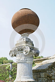 Italian terracotta or jar at Hever castle garden in England