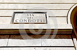 text of via CONDOTTI famous for the shops  and expensive fashion photo