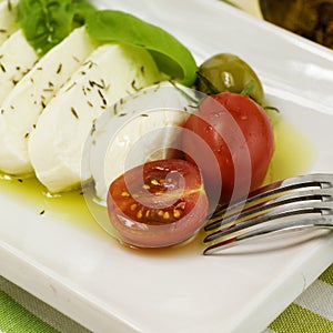 Italian tomato mozarella photo