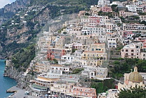 Italian town of Positano in Amalfi region