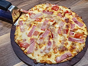 Italian traditional fast food pizza