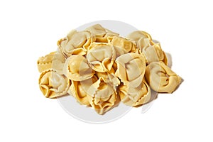 Italian traditional tortellini pasta isolated