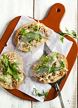 Italian tuna melt bruschetta