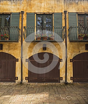 Italian Two Story Building with Courtyard