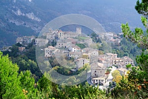 Italian village in the mountain photo