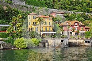 Italian villas. Lake (lago) Maggiore shore. photo
