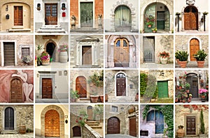 Italian vintage doors collection