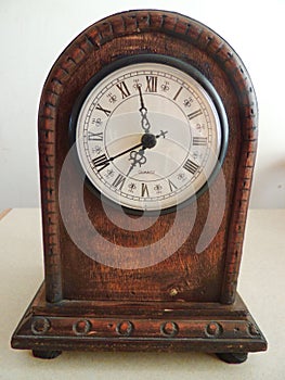 Vintage wood clock photo