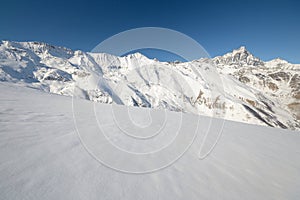 Italian western Alps in winter