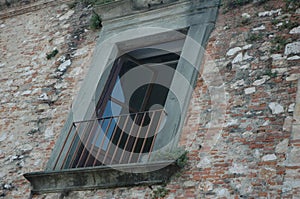 Italian window and balconies details
