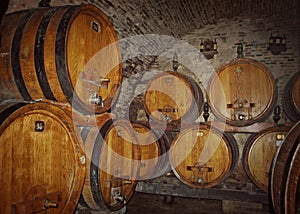 Italian wine cave cellar