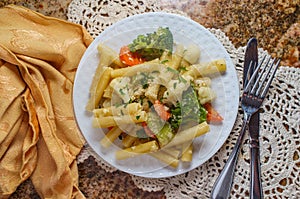 Italian Ziti Pasta Primavera