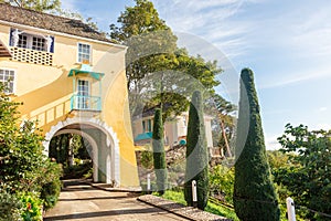 Italianate architecture of the Portmeirion Village in Wales. photo
