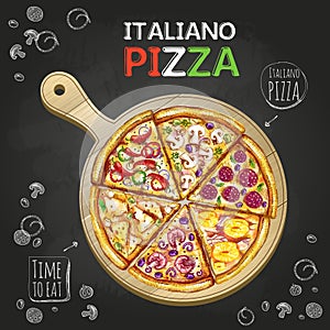 Italiano Pizza poster background photo