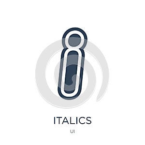 italics icon in trendy design style. italics icon isolated on white background. italics vector icon simple and modern flat symbol photo