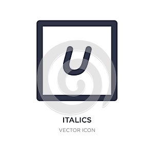 italics icon on white background. Simple element illustration from UI concept