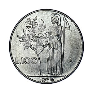 Italy 100 Lire, 1976