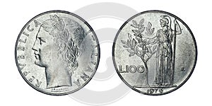 Italy 100 Lire, 1976