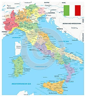 Italy Administrative Divisions Map