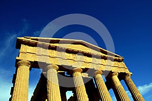 Italy - Agrigento's temple on blue sky