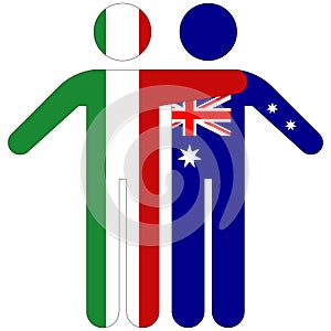 Italy - Australia : friendship concept