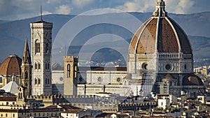 Italy. Beautiful views of Florence, Cathedral Santa Maria del Fiore.