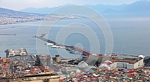 Italy. Campania. The city centre and port of Naples (Napoli). V