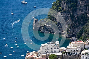 View of Positano and the `Torre Clavel` from above photo