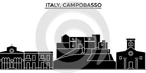 Italy, Campobasso architecture vector city skyline