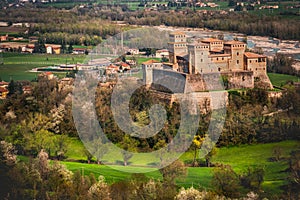 Italy castle landmarks local of Emilia Romagna region - Parma province - Torrechiara castle