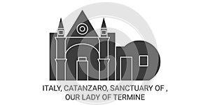 Italy, Catanzaro, Sanctuary Of , Our Lady Of Termine travel landmark vector illustration photo