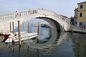 Italy, Chioggia. View Vigo bridge over the Canal Vena