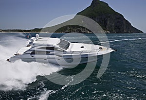 Italy, Circeo Bay (Rome), luxury yacht