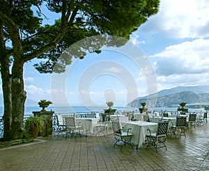 Italy. Cosy restaurant on the seafront
