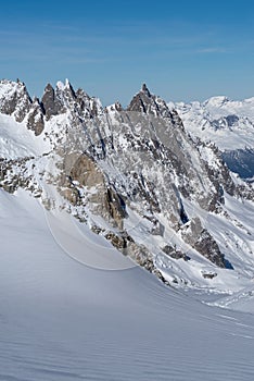 Italy, Courmayeur, Mont Blanc range