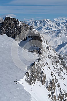 Italy, Courmayeur, Mont Blanc range