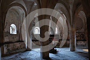 Italy, crypt of romanesque church 1