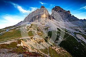 Italy, Dolomites - a wonderful landscape, the barren rocks