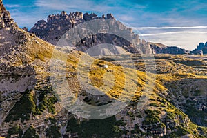 Italy, Dolomites - a wonderful landscape, the barren rocks