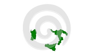 Italy eaten, nation, colors, isolated.