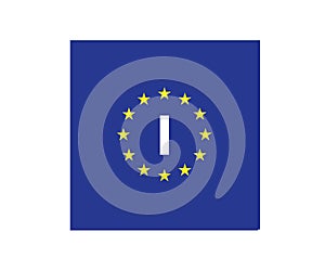 Italy European Union flag symbol