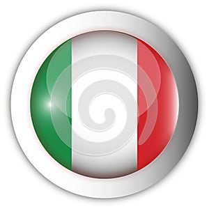 Italy Flag Aqua Button