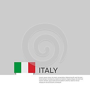 Italy flag background. State patriotic italian banner, cover. Document template with Italy flag on white background. National