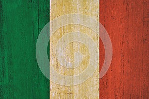 Italy flag background in vintage style