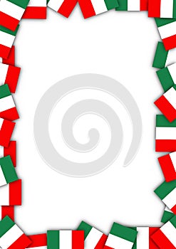 Italy flag border