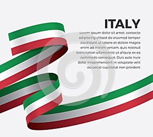 Italy flag for decorative.Vector background