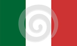 Italy Flag vector isolated on transparent background. It is also known as the Bandiera d`Italia or Tricolor photo