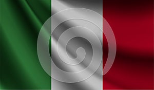 Italy flag waving. background for patriotic and national design. illustration