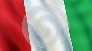 Italy Flag waving in the wind photo