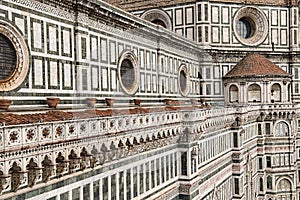 Italy. Florence, Cathedral Santa Maria del Fiore. Architectural details